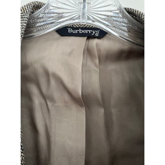 Vintage Burberry’s Silk Suit Jacket Blazer Limited Edition Brown Size 42 JL - Picture 7 of 9